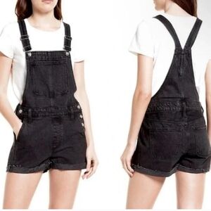 Madewell Adirondack Denim Black Short Overall Size Small